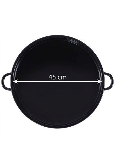 Emaye Kavurma Sacı 45 Cm Sülale Boy Siyah