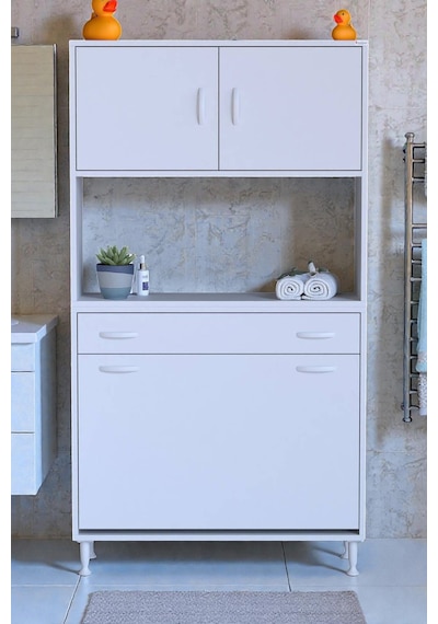 Eliusta Seris Sepetli Ve Çekmeceli Banyo Dolabı G:90 Cm Çok Amaçlı Beyaz Düzenleyici 90x173x32,5 Cm Dolap Beyaz Eliusta Seris Sepetli Ve Çekmeceli Banyo Dolabı G:90 Cm Çok Amaçlı Beyaz Düzenleyici 90x173x32,5 Cm Dolap Beyaz