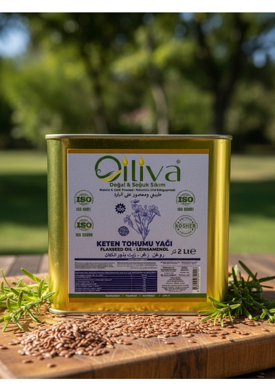 2 Litre Soğuk Sıkım Keten Tohumu Yağı %100 Doğal, Katkısız, Omega-3 Kaynağı 2 L