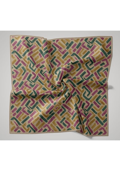 Silk Home Soft Eşarp 73096-23 Bej, Pembe, Yeşil, Hardal