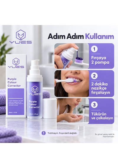 Yues Mor Diş Serumu Renk Dengeleyici 30 Ml Gs-013v