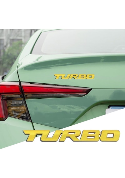 Turbo Golden Bagaj Yazısı Logosu Arması 3m 3d Abs Volkswagen Fox