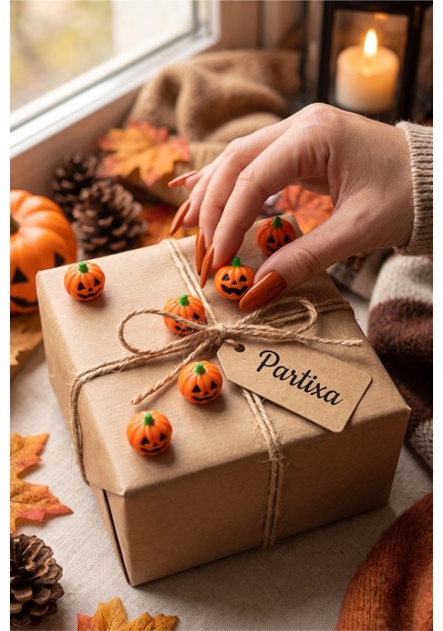 7'li Halloween Mini Balkabağı Figürü - Ev Ve Parti Dekorasyonu Cadılar Bayramı Süsü Çok Renkli