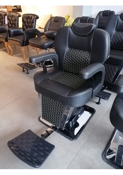 Nehir Mobilya Petek Desenli Berber Koltuğu