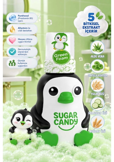 Sugar Candy Zeytin Çiçeği Kokulu Doğal Vegan Çocuk Köpük El Sabunu Vıno 350 Ml Paraben İçermeyen Yeş Diğer