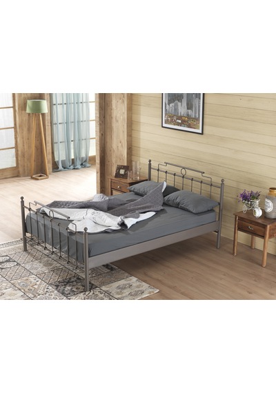 Bedliga Hatkus Ferforje Metal Çift Kişilik Karyola (230288693)