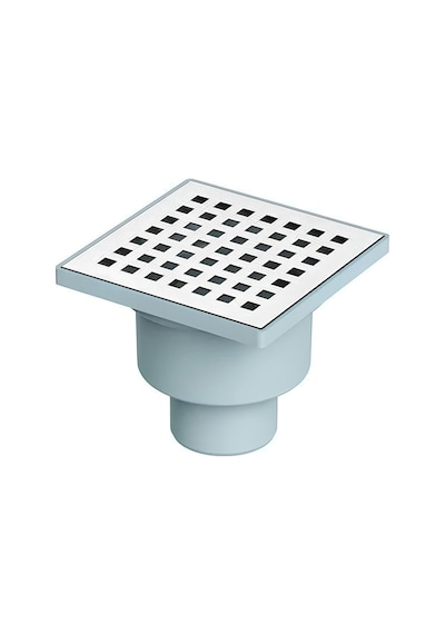 Zethome Line Yer Sifonu Alttan Çıkışlı 50Q 10 x 10 CM Gri