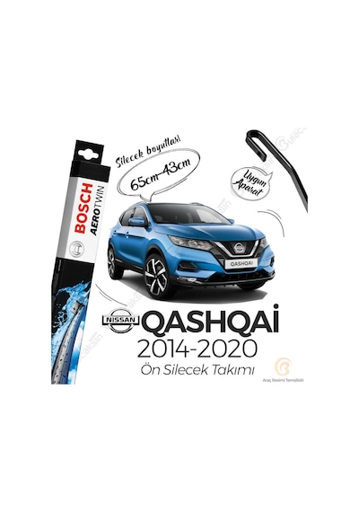 Nissan Qashqai Muz Silecek Takımı 2014-2020 Bosch Aerotwin