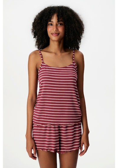 Penti Bordo Sisterhood Maroon Şortlu Pijama Takımı