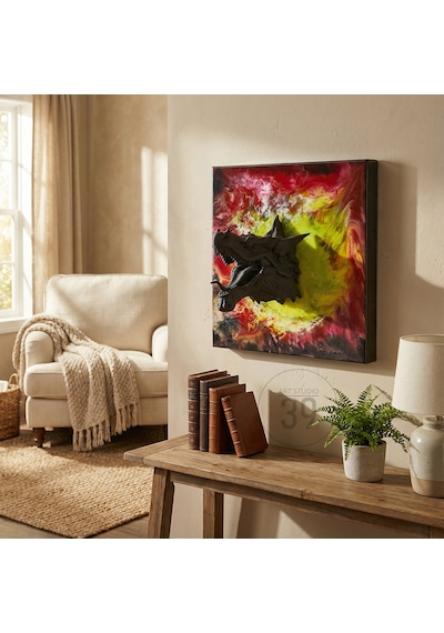 3d Ejderha Kafası Kırmızı Epoksi Duvar Tablosu, El Yapımı Heykelsi Sanat Eseri, 35x35 Cm, Modern & Statement Tasarım 35 x 35 CM 3d Ejderha Kafası Kırmızı Epoksi Duvar Tablosu, El Yapımı Heykelsi Sanat Eseri, 35x35 Cm, Modern & Statement Tasarım 35 x 35 CM