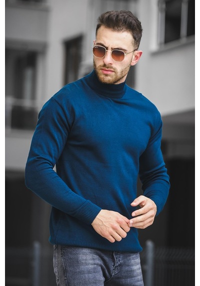 Oksit Seka 815 Pamuk Slim Fit Erkek Yarım Balıkçı Kazak 001