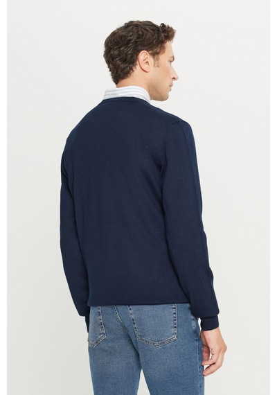 AC&Co / Altınyıldız Classics Erkek Lacı Yünlü Standart Fit Normal Kesim Bisiklet Yaka Triko Basic Kazak Lacı AC&Co / Altınyıldız Classics Erkek Lacı Yünlü Standart Fit Normal Kesim Bisiklet Yaka Triko Basic Kazak Lacı