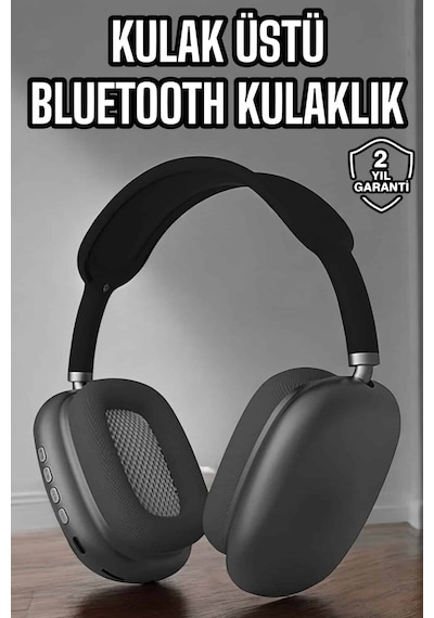 P9 Plus Hi-fi Ses Kalitesi Ayarlanabilir Mikrofonlu Bluetooth Kulaklık Siyah