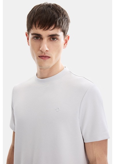 Backandbond Gri Regular Fit Bisiklet Yaka Basic Tişört