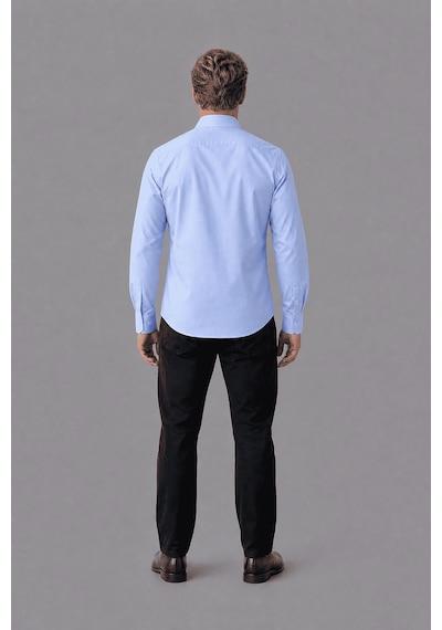 Bisse Mavi Regular Fit Cepsiz Klasik Uzun Yaka Gömlek Gmkls252180 D35