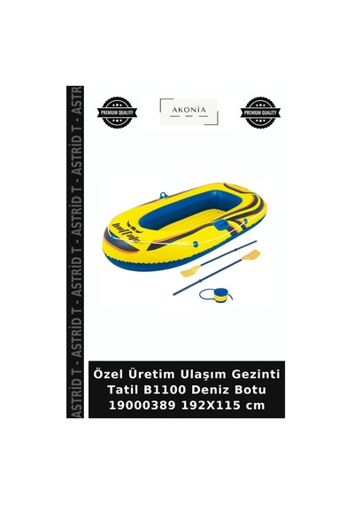 Özel Üretim Ulaşım Gezinti Tatil B1100 Deniz Botu 19000389 192x115 Cm Belirtilmemiş