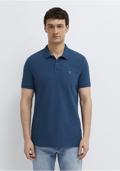 Mavi - Mavi Mühür Logo İşlemeli Mavi Polo Tişört 8804370764