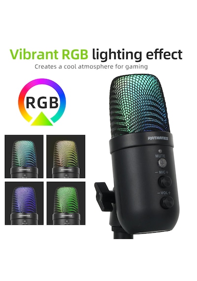 Profesyonel Kardioid Rgb Oyuncu Stüdyo Kablolu Podcast Mikrofonu