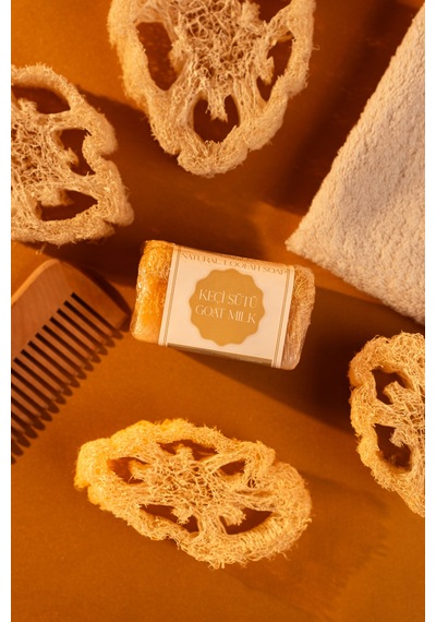 Volkan Ates Natural & Beauty Keçi Sütü Kabak Lifli Sabun 130 Grk Lifli Doğal Sabun 130 Gr