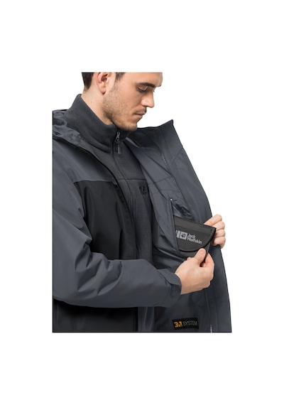 Jack Wolfskin Taubenberg 3ın1 Jkt M Antrasit Antrasit