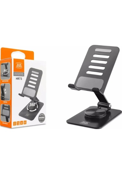 Subzero Hr73 Metal Masa Telefon Tutacağı 360 Döner & Şık Masaüstü Tasarım Siyah