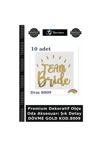 Premium Dekoratif Obje Oda Aksesuarı Şık Detay Dövme Gold Kod.8009