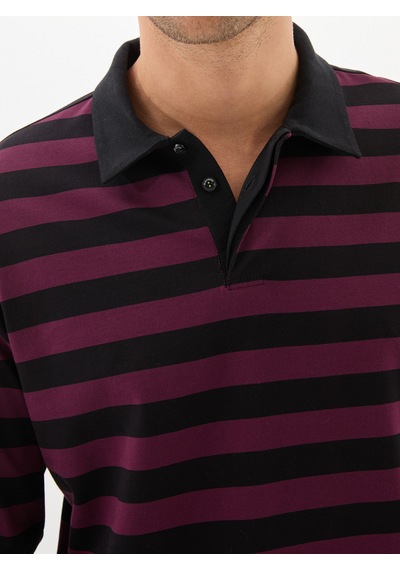 Erkek Polo Yaka T-shirt 40810 - Siyah Siyah