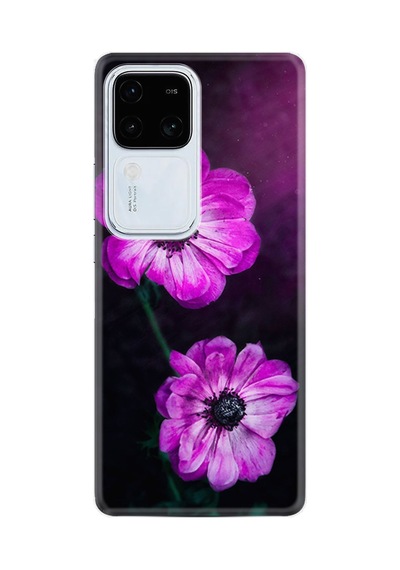 Vivo V30 Kılıf Desenli Silikon Platinium Series Çiçekler 1869