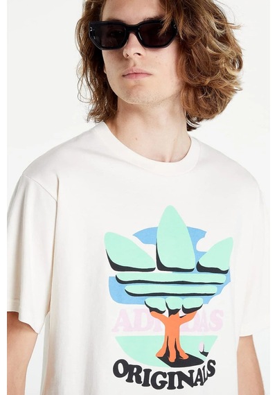 Adidas Clothing T-shirts Trefoil Tree Te Yonca Ağacı Desenli Erkek Tişört Krem