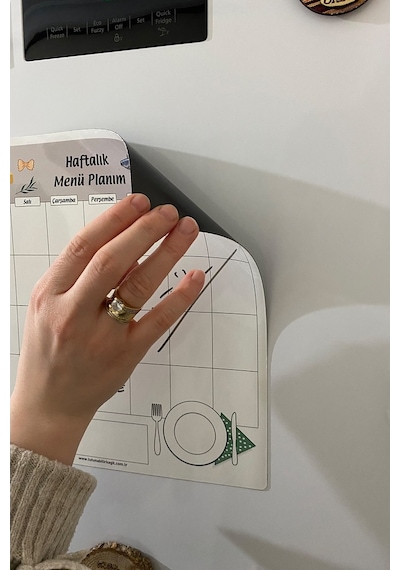 Haftalık Menü Planlayıcı Magnet Mıknatıslı Yazı Tahtası Buzdolabı (538425853)