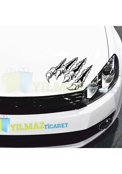 Pençe Izi Araba Kaput Far Bagaj Oto Sticker Yapıştırma Etiket