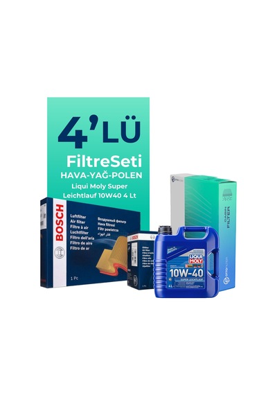 Bosch Fiat Albea 1.4 Benzinli Filtre Bakım Seti Liqui Moly Motor Yağlı (2006-2012) 4 Lü -