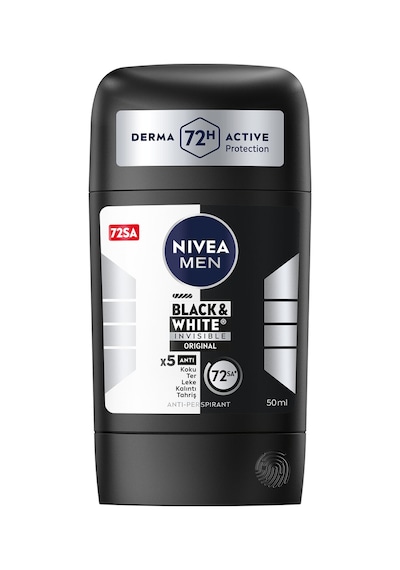 Nıvea Men Erkek Stick Deodorant Black&white 72 Saat Anti-perspirant Insible Original 50 Ml 2 Adet