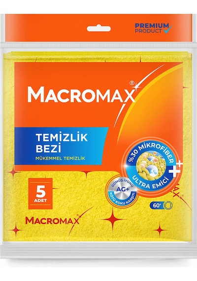 Macromax Temizlik Bezi 5'li 2 Adet Renkli