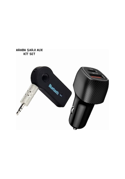 Araç İçi Bluetooth Müzik Kiti + Type-c Pd Araç Şarjı Seti