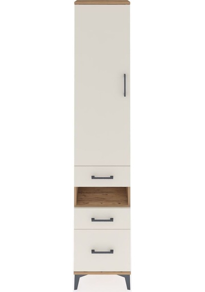 Arges Dolap 4 Raflı 3 Çekmeceli Tek Kapaklı 44x30x221 Çam-aytaşı Çam