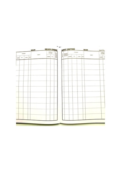 Özkan Gelen Evrak Kayıt Defteri Cilti 96 Yaprak