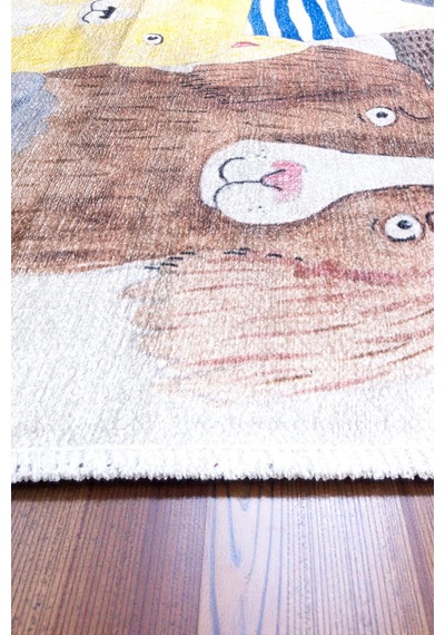 Renkli Köpek Desenli Kilim Pet Dostu Dekoratif Tasarım Çocuk & Oyun Odası Çok Renkli Çok Renkli