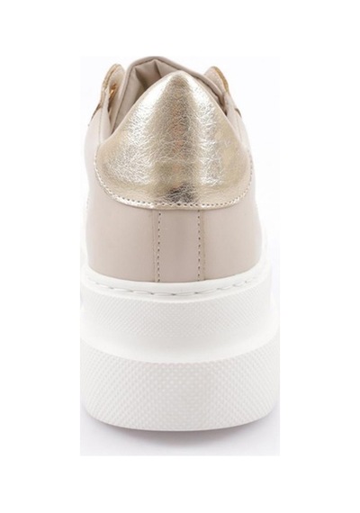 Dgn Es865 Kadin Kalin Silver Taşli Sneakers Ayakkabi ES865-2007-R0152 Bej