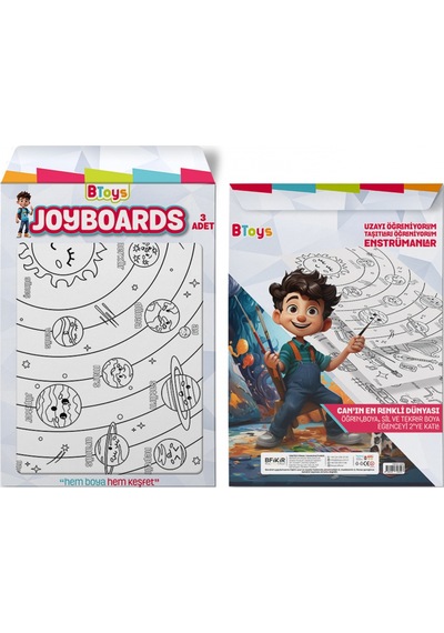 Btoys Joyboards Uzayı Öğreniyorum, Taşıtları Öğreniyorum, Enstrümanlar 3 Adet