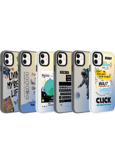 Zeyline Apple Uyumlu iPhone 12 Desenli Zore Dragon Sert Kapak-klavye