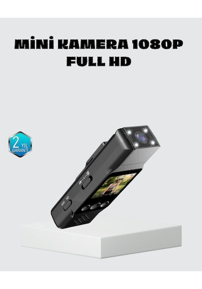 Mini Güvenlik Kamerası 1080p 3mp Fotoğraf 180 Ayarlanabilir Lens Usb Şarjlı