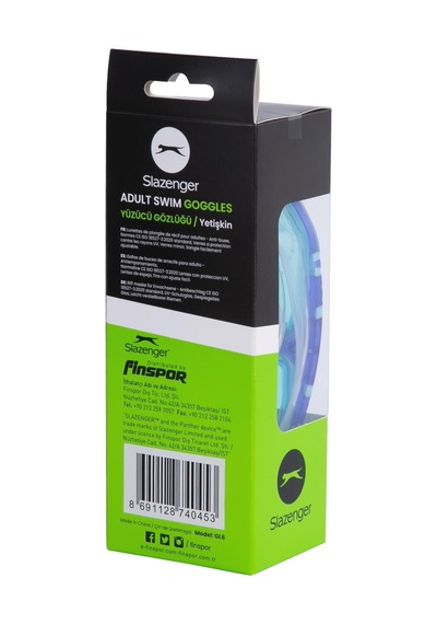 Slazenger Yetişkin Yüzücü Gözlüğü Gl6 Blueclearclear Mavi