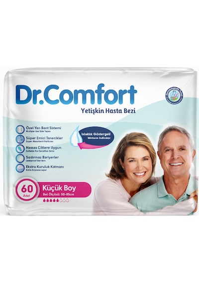 Dr.Comfort Yetişkin Bel Bağlamalı Hasta Bezi Small 2 x 30'Lu 60 Adet