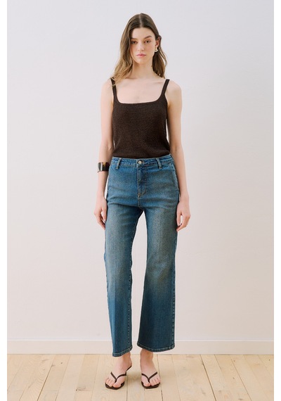 Manuka Orta Bel Flare Paça Jean Mavi Ss26pnt00014-22