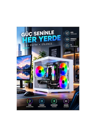 J-Tech S1153 i5-2300 8 GB 256 GB SSD Free Dos Masaüstü Bilgisayar