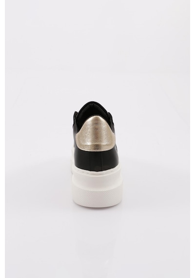 Dgn Es861 Kadin Kalin Taban Silver Taşli Sneakers Ayakkabi ES861-2007-R12593 Beyaz - Siyah