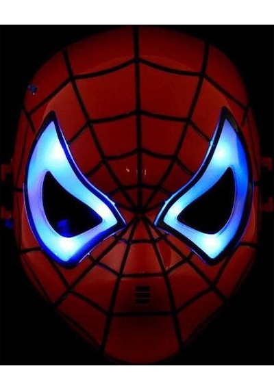 Maske Işıklı Spiderman Örümcek Adam Maskesi