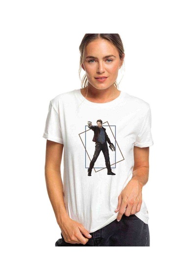 Star Lord Galaxy Of The Guardians Baskılı Beyaz Kadın Tshirt