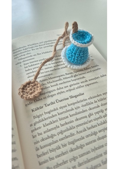 Turanyum Türkistan Çayı Örgü Amigurumi Kitap Ayracı Hediyelik Aksesuar